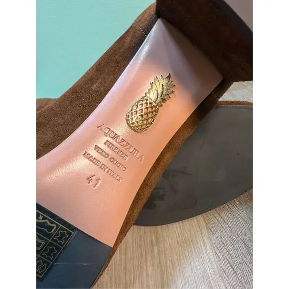 AQUAZZURA Saint Honoré 50 suede ankle boots Size EU41/US11 $950 - Picture 12 of 12